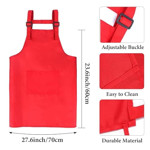 Keymall Kids Waiter Costume Set Vendor Costume Kit 6 Pcs Hat Apron Bow Tie Gloves Cards For Halloween Pretend Play Dress Up thumbnail 3