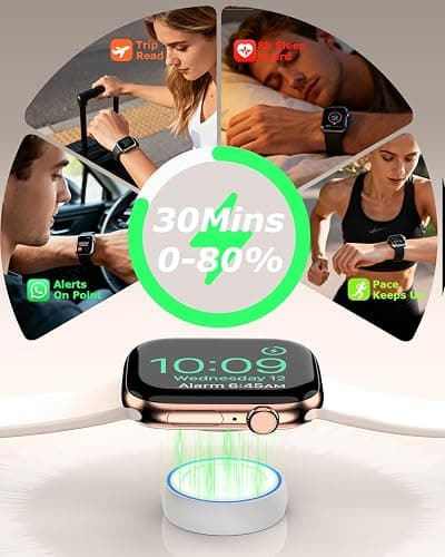 2Pack for Apple Watch Charger Fast Charging 5W,USB Type C, 4.0 Feet | Fast iWatch Charger,4FT Travel Essentials Magnetic USB C Charging Cable for Apple Watch Series 11/10/9/8/7,Ultra 3/2/1,SE3 thumbnail 3