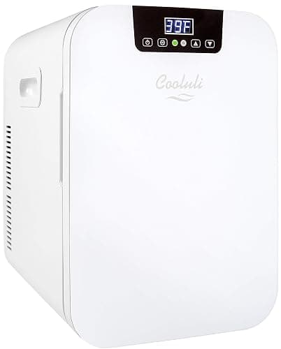 Cooluli 20 Liter Mini Fridge with Temperature Control - White Thermoelectric Cooler and Warmer for Bedroom, Office, Car, Dorm - Image 1