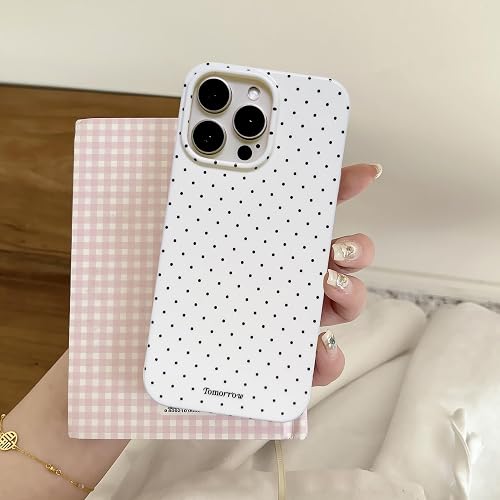 Faneiy for iPhone 15 Case Cute Fashion Polka Dot Aesthetics Women Girly Stylish Protective Soft Shockproof Phone Case White thumbnail 7