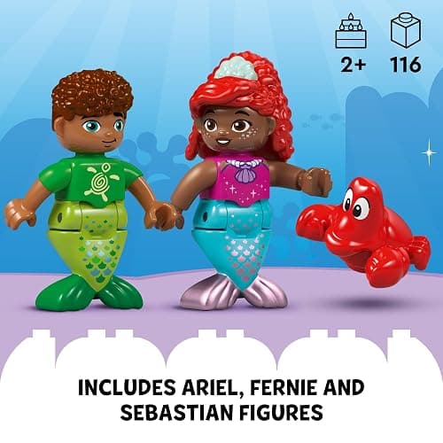 LEGO DUPLO Disney Ariel’s Magical Underwater Palace Building Set - The Little Mermaid Toy for Girls & Boys, Ages 2+ - Toddler Preschool Sensory Toy with Disney Princess Minifigure - 10435 thumbnail 4
