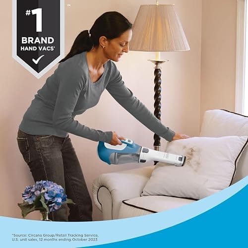 BLACK+DECKER dustbuster AdvancedClean Handheld Vacuum Cordless, Compact Home and Car Vacuum with Crevice Tool, Rotating Nozzle and Charging Station, Large Dust Bowl (CHV1410L) thumbnail 6