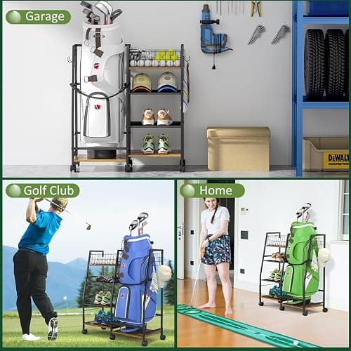 Golf Bag Garage Storage thumbnail 7