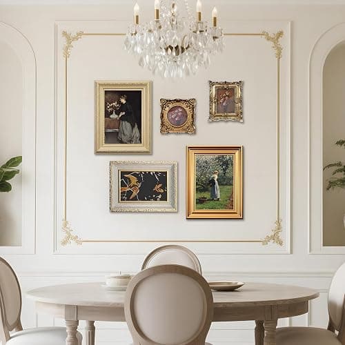10 Pack Vintage Picture Frames for Wall or Tabletop Display Ornate Vintage Picture Frames Vintage Wall Art for Gallery Bedroom Living Room Antique Photo Frame for Wall Décor(Classic) thumbnail 7