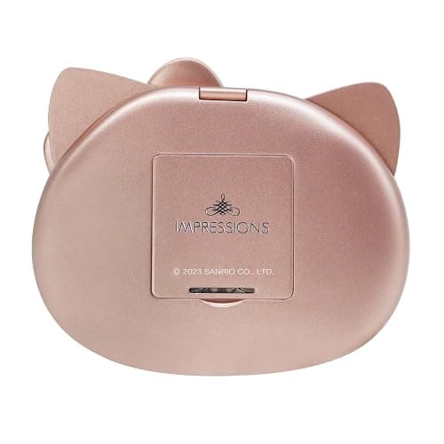 Impressions Vanity Hello Kitty Kawaii Compact Mirror with Touch Sensor Switch for Adjustable Brightness, Lighted Makeup Mirror with LED Lights and 2X Magnifying Mirror (Rose Gold) thumbnail 3