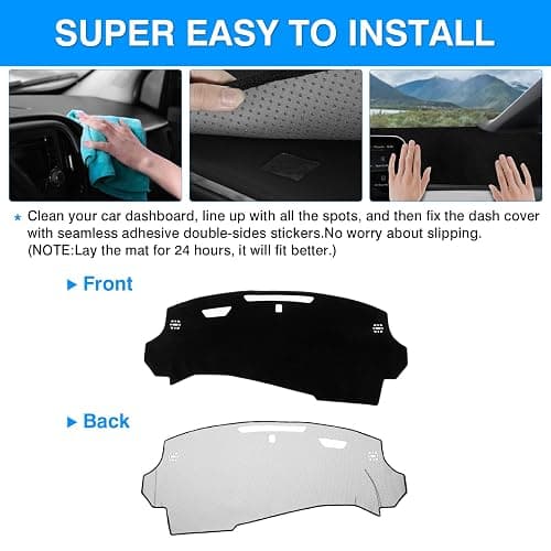 Autorder Dashboard Cover Mat for Chevy Chevrolet Equinox EV 2024 2025 2026 Accessories Dash Cover Upgrade Velvet Dash Mat Sunshade Glare UV Rays Protector thumbnail 5