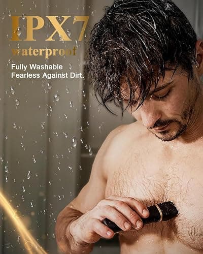 Manscape Body Trimmer Men,3-in-1 Pubic & Nose & Beard Shavers for Men,IPX7 Waterproof, USB Rechargeable Ball Trimmer Men Grooming Kit with 2 Combs,Painless Nose Hair,Wet & Dry thumbnail 7