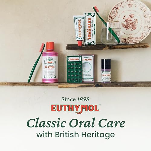 EUTHYMOL Original Pink Toothpaste (3.7fl oz/Pack of 1) - Fluoride-Free Toothpaste for Sensitive Teeth & Gum. Bad Breath, Cavity Prevention, 12-Hour Long Lasting Freshness with Wintergreen thumbnail 8