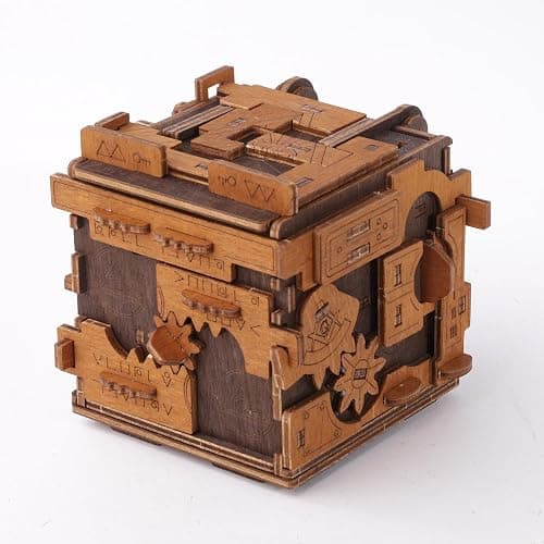 WOODEN.CITY Escape Room Puzzle Box – 3D Wooden Puzzle Box for Adults & Teens, Brain Teaser Puzzle Box Secret Lock Box with Cluebox Mechanism – Mechanical Wood Puzzle Box Kit, Unique Puzzle Boxes Gift thumbnail 9