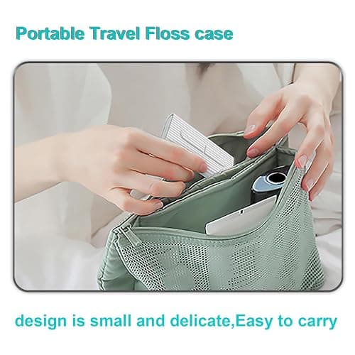 Holy rose Portable Dental Floss Picks Dispenser 2 Box,Travel Floss Case with Adult Floss Sticks 80Count,Portable Flosser Toothpick Perfect for Home,Travel Cleaning Teeth,Tool for Oral Care(Blue thumbnail 4