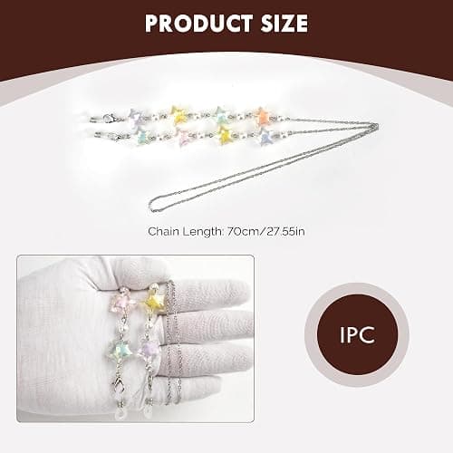 shionreiy Stylish Women's Glasses Chain - Eyeglass & Sunglasses Chains Holder for Around Neck, Eyewear Retainer Strap thumbnail 5