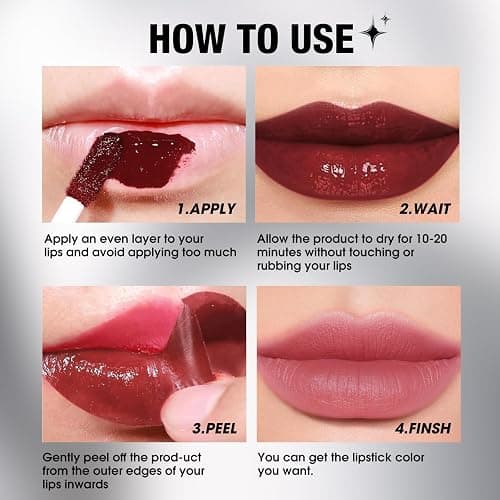 LANGMANNI 3 Colors Long-Lasting Peel Off Lip Liner Set, Waterproof & Smudge-Proof Matte Lip Liners Gift Makeup For Girls (#1+2+3) thumbnail 4