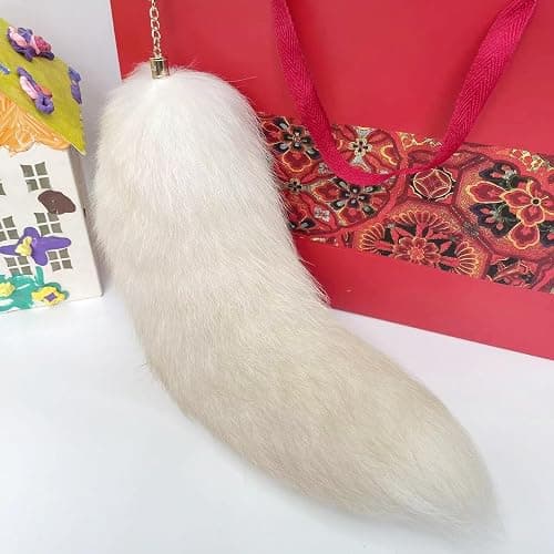 FEXATA Fox Tail Keychain WHITE thumbnail 5