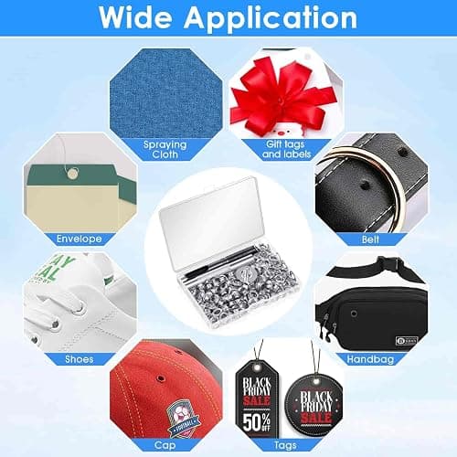 120 Sets Grommet Tool Kit 1/4 Inch, Cridoz 1/4 Grommet Eyelets Kit with Setting Tools and Storage Box for Fabric, Tarps, Curtains thumbnail 7