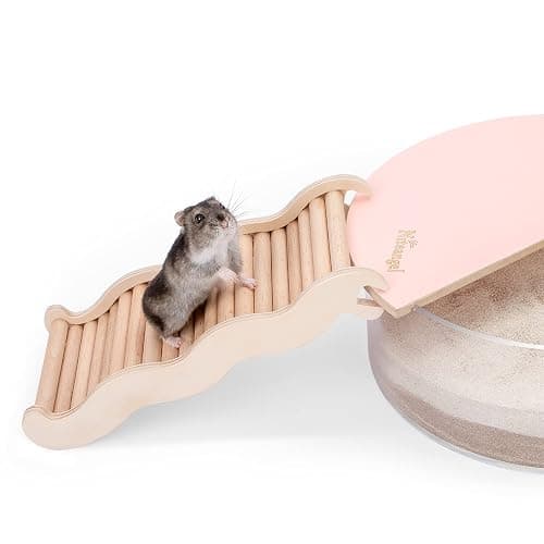 Niteangel Hamster Climbing Toy Wooden Ladder Bridge for Hamsters Gerbils Mice and Small Animals (Medium - 8.26'' L) thumbnail 5