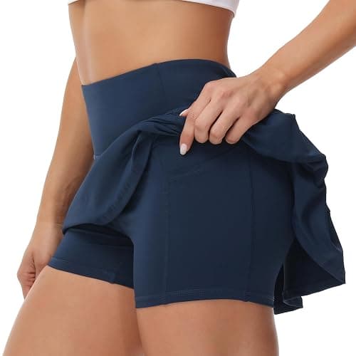 MCEDAR Pleated Tennis Skirt for Women with Pockets Women's High Waisted Athletic Golf Skorts Skirts Running Workout Shorts thumbnail 4