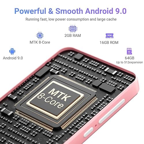 80GB MP3 Player with Bluetooth and WiFi, Oilsky 4.0" IPS Touch Screen MP3 Player with Speaker, Music Player with Spotify, Audible, Amazon Music, Pandora, MP4 Android Music Player Up to 512GB (Pink) thumbnail 8