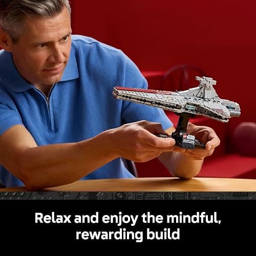 LEGO Star Wars Venator-Class Attack Cruiser Building Set for Adults, Men & Women, Ages 18+ - Movie Collectible & Room Decor for Office, Bedroom, or Book Shelf - Gift Idea for Birthdays - 75441 thumbnail 3