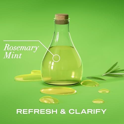 OGX Refreshing Scalp with Rosemary Mint Shampoo, Clarifying Blend to Remove Excess Oil and Residue, Clears Away Buildup, Sulfate Free, 385ml - Rosemary Mint Shampoo thumbnail 5