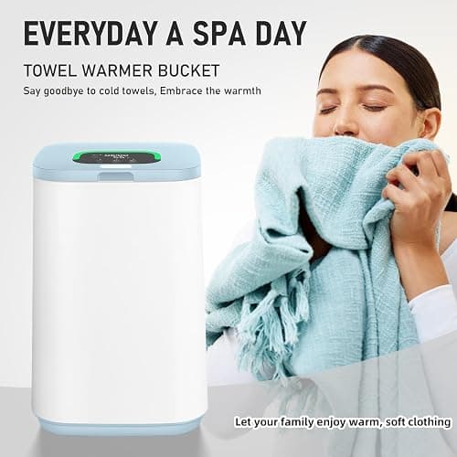 EYDMTE Towel Warmer for Bathroom, 23L Large Towel Warmers, Heated Towel Warmer Bucket with LED Display, 3 Heating Modes, 20/40/60 Min, Auto Shut Off, Child Lock, Blue thumbnail 7