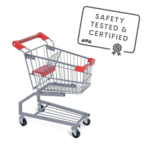 Milliard Toy Metal Shopping Cart - Supermarket Pretend Play Grocery Cart for Kids and Toddlers thumbnail 9