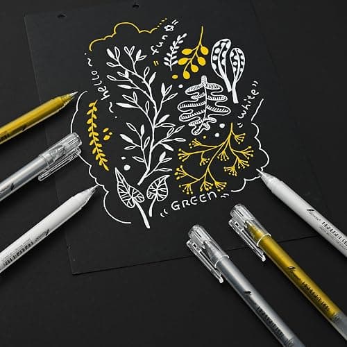 GETHPEN White Gel Pens, 1.0mm Extra Fine Point Gel Ink Pen Set – Opaque Archival Ink Pens for Black Paper Drawing, Bullet Journaling & Artists Drawing, 3 Pack thumbnail 2