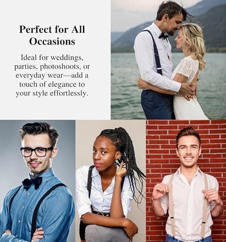 MDSTYLE Suspenders for Men Women Boys - Adjustable Y-Back thumbnail 7