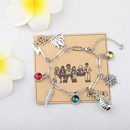 MAOFAED Japan Anime Charms Bracelet, Paperclip Chain Bracelet for Men Women, Anime Lover Gift(herolink) thumbnail 4