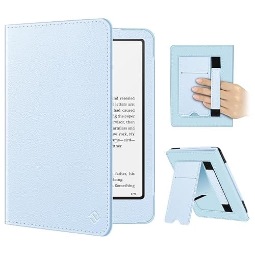 Fintie Case for 7"/6.8" Kindle Paperwhite(12th/11th Generation-2024/2021) and Kindle Colorsoft Signature Edition -Slim Foldable Stand Cover Auto Wake/Sleep for Paperwhite 2024, Sky Blue - Image 1