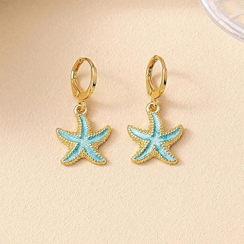 Boho Starfish Sea Star Shell Earrings thumbnail 7