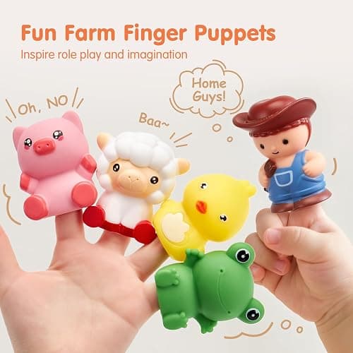 hahaland Toddler Learning Farm Train Set for Toddlers 1-3 Years | Counting Matching & Sorting Montessori Toys, Finger Puppets, Keys to Lock and Unlock Barns Birthday for Baby Boys Girls thumbnail 6