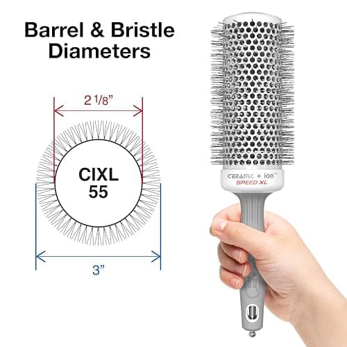 Olivia Garden Ceramic + Ion Speed XL - Extra-Long Round Thermal Hair Brush - Not Electrical - Professional Blowout Brush for Normal to Thick Hair thumbnail 2