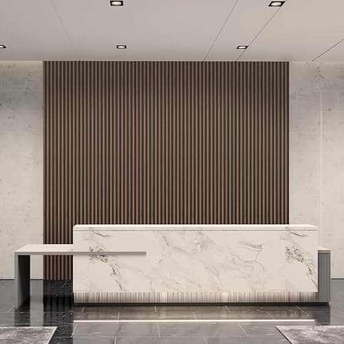 Art3d 8-Pack WPC Wood Slat Wall Panel for Interior Décor, 3D Wood Fluted Acoustic Wall Paneling for Living Room Bedroom Home & Office Accent Decor - 96 x 6 Inch Walnut thumbnail 3