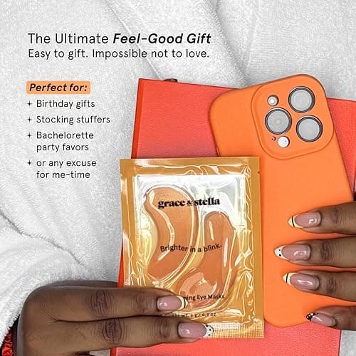 grace & stella New Brightening Eye Patches for Dark Circles (24 Pairs) - Vitamin C Under Eye Patches for Puffiness - Perfect Gifts for Women & Morning Skin Care Routine, Vegan Under Eye Mask thumbnail 9
