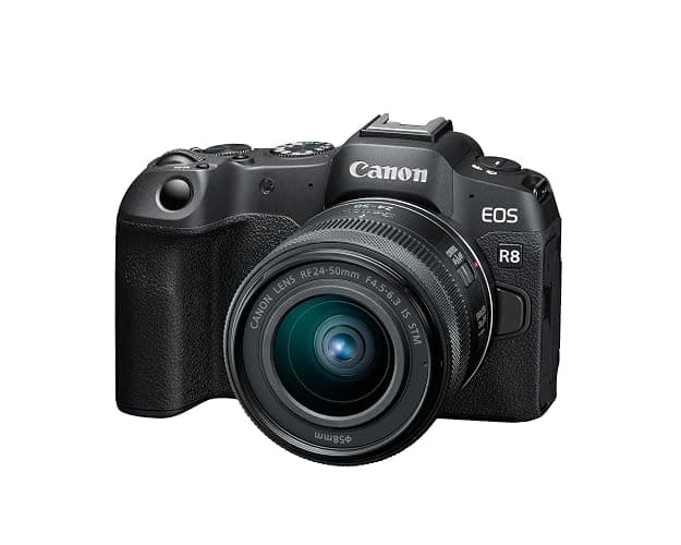 Canon EOS R8 Content Creator Kit, Full-Frame Hybrid Mirrorless Camera with Tripod & Stereo Microphone, 24.2 Megapixel CMOS Image Sensor, 4K Video, RF Mount, Vlogging Camera, Black thumbnail 3