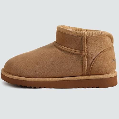Wishcotton Women's Cozy Short Bootie Slippers House Shoes | Winter Warm, Hard Bottom, Fuzzy Lining, Indoor Outdoor thumbnail 6