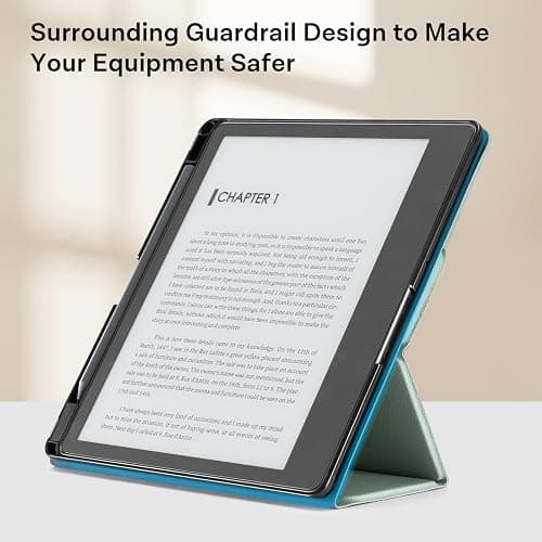 CoBak Stand Case for Kindle Scribe - Premium Folio Leather Cover with Pen Holder, Auto Sleep/Wake - Compatible with 10.2 Inch Kindle Scribe (2022/2024 Release) | Premium, Leather Cover, with Pen Holder, Auto Sleep/Wake, 2022/2024 Release thumbnail 4