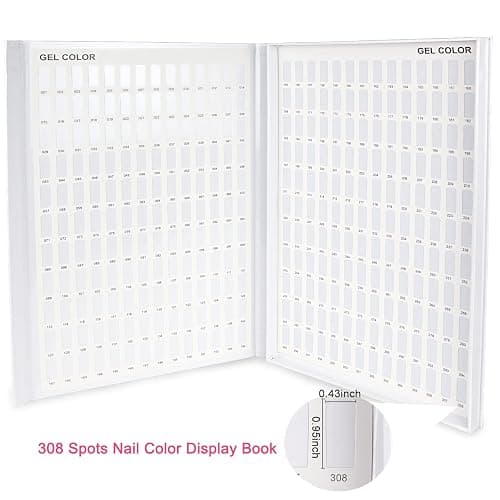 Eyxformula 308 Grids Nail Color Display Book for Swatches, Includes 360 False Tips - Professional Nail Polish Sample Organizer for Salons & DIY Manicure Practice, Muestrario de Uñas thumbnail 6