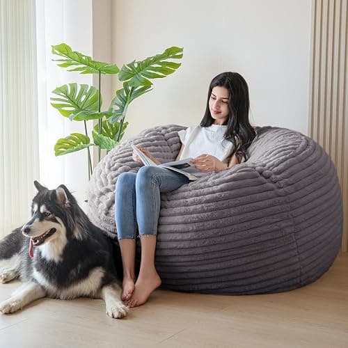 MAXYOYO Giant Bean Bag Chair Bed for Adults, Convertible Beanbag Folds from Lazy Chair to Floor Mattress Bed, Large Floor Sofa Couch, Big Sofa Bed, High-Density Foam Filling, Machine Washable Cover thumbnail 4
