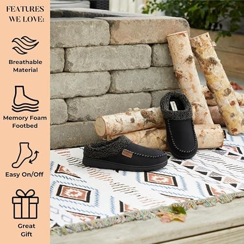 Dearfoams Men’s Brendan Indoor/Outdoor Breathable Memory Foam Clog House Shoe with Wide Widths Slipper thumbnail 5