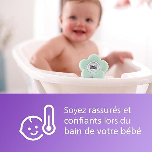 Philips Avent Thermomètre numérique de bain pour bébé, étanche et mesure précise de la température (Modèle ‎SCH480/00) thumbnail 2