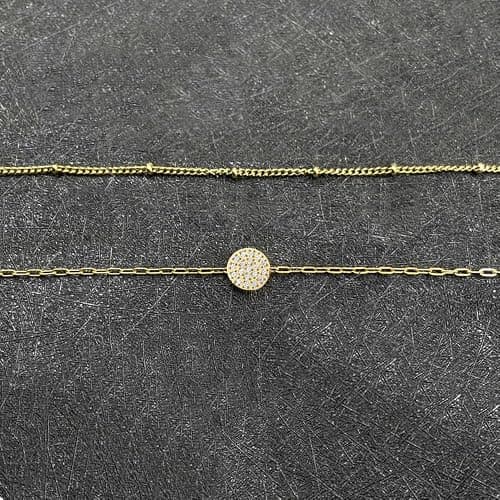 LOKLIFFAI Gold Dainty Choker Necklace Cz Pearl Pendant Necklace 18k Gold Plated Beads Chain Layered Necklace for Women Jewelry Gifts thumbnail 7