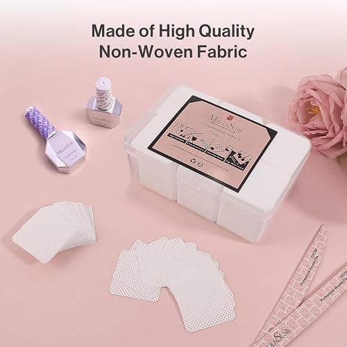 MelodySusie 1050Pcs Lint Free Nail Wipes Super Absorbent Soft Non-Woven for Fingernail Polish Remover and Eyelash Extension Wipes for Nail Art thumbnail 2