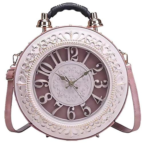 Lyuxhetaokdiq Women PVC Clock Shaped Handbag Crossbody Shoulder Bag Clock Purse thumbnail 3