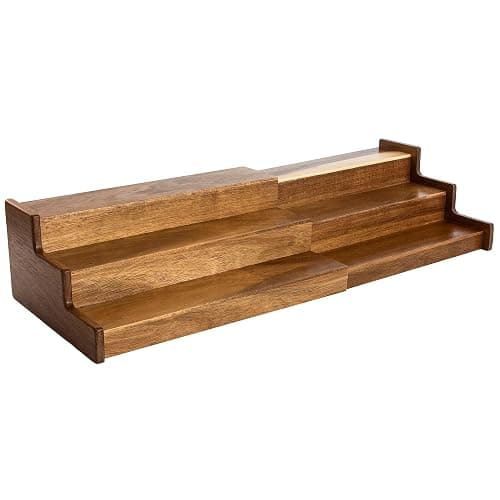 TB Home Acacia Wood 3 Tiered Spice Rack, 3 Tier Spice Organizer for Cabinet or Kitchen thumbnail 7
