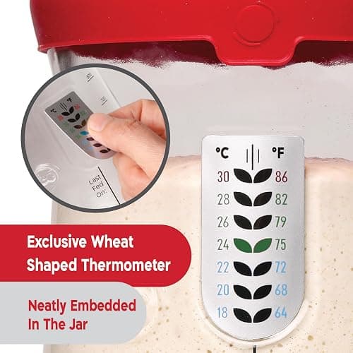 KneadAce Pro Sourdough Bread Starter Kit - 34 oz Large Capacity Sourdough Starter Jar with 5 unique features for the perfect sour dough bread & sourdough starter kit - sourdough bread baking supplies thumbnail 5