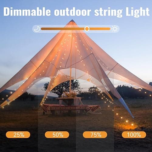 WERTIOO 33ft 100 LEDs Battery Operated String Lights Globe Fairy Lights with Remote Control for Outdoor/Indoor, Tent, Camping, Bedroom,Garden,Christmas Tree[8 Modes,Timer ] (Warm White) thumbnail 4
