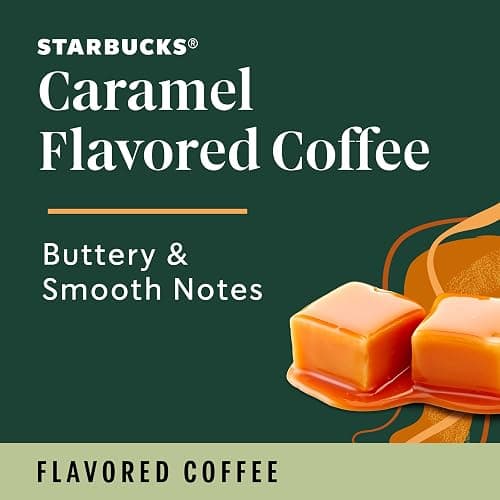 Starbucks K-Cup Coffee Pods, Flavored Hot or Iced Coffee, Caramel, 22 Keurig Pods thumbnail 3