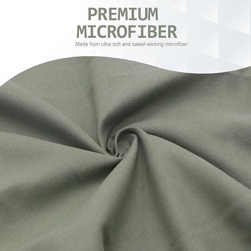 Quick Dry Camping Towel, Microfiber Travel Towel 3 Size at 1 Pack,Fast Drying Towel Set for Camping, Beach, Gym, Sports, Yoga & Swimming Pool, Army Green thumbnail 6