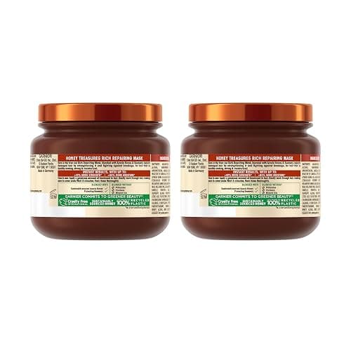 Garnier Whole Blends Honey Treasures Repairing Mask, for Dry, Damaged Hair, 11.5 Fl Oz, 2 Count (Packaging May Vary) thumbnail 11